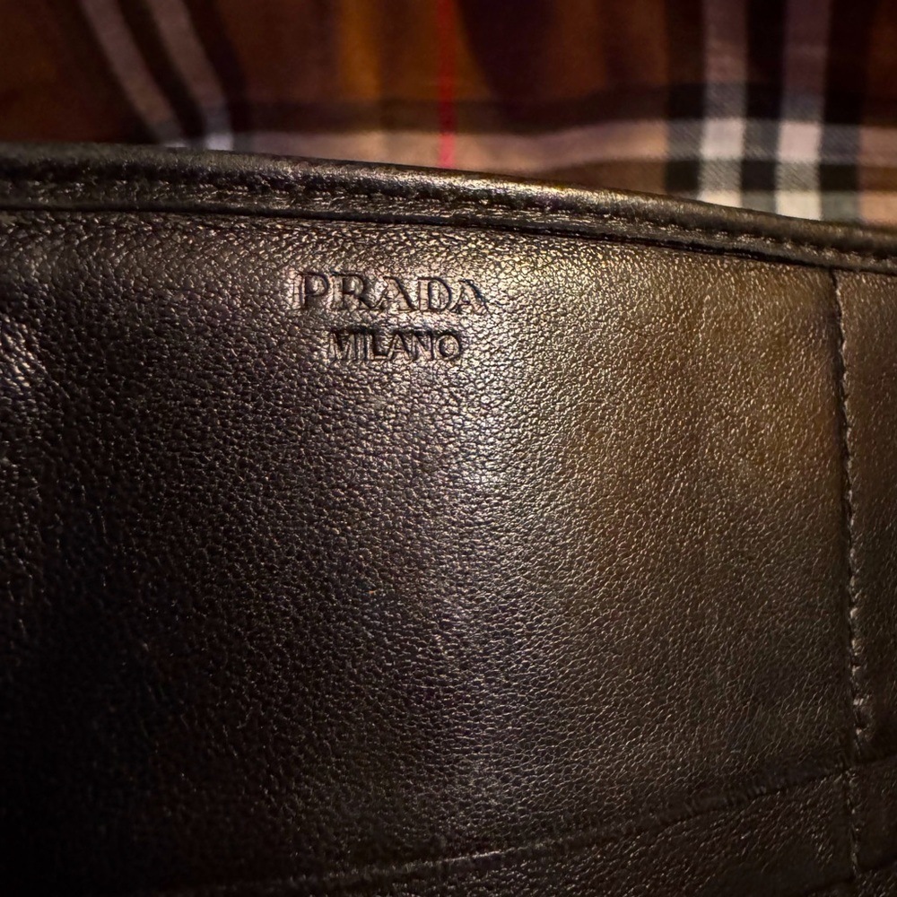 Prada Black Leather Wallet On Chain - Picture 10 of 15
